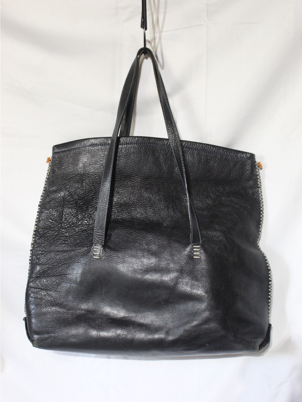 Sleek Black Leather Ellington Tote Bag for Everyday Carry slouchy boho oversized